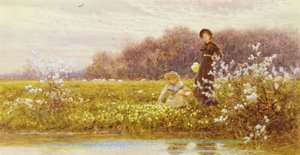 Cueillir des primevères, 1896 - Thomas James Lloyd